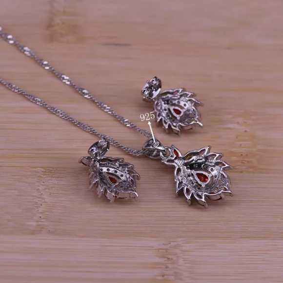 Gorgeous multi color Swarovski elements set - silver plated - Picture 9 of 11